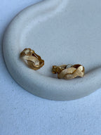 Vintage Guy Laroche Earrings - Twisted Gold-Tone Hoops