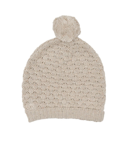 Basile Ecru Tricot Moucheté hat - Child