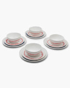 Feast - Coffret De Démarrage 12 Pièces - Grès - Blanc Stripes