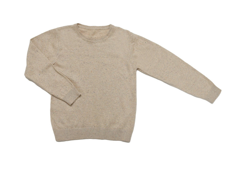 Albert Tricot Ecru Moucheté Sweater - Child