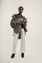 Pantalones con efecto de piel y metal plateado The Rodney
