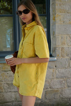 Chloé Denim Playsuit Yellow