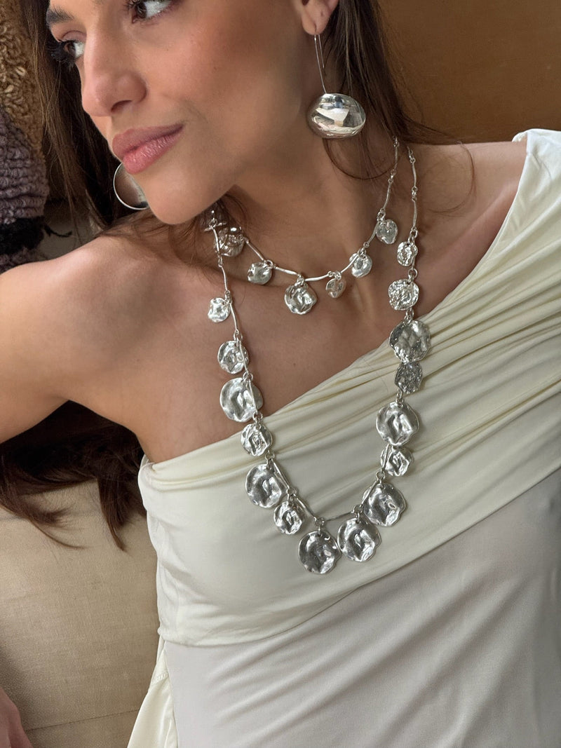 Double Satlite Platedado Necklace