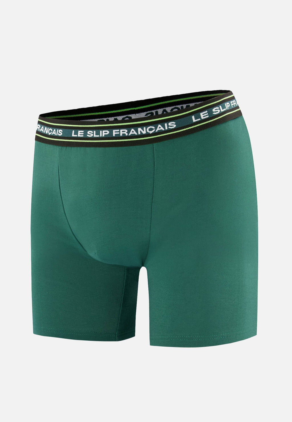 Redoutable Long Cotton Boxer Shorts - Forest Green