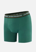 Redoutable Long Cotton Boxer Shorts - Forest Green
