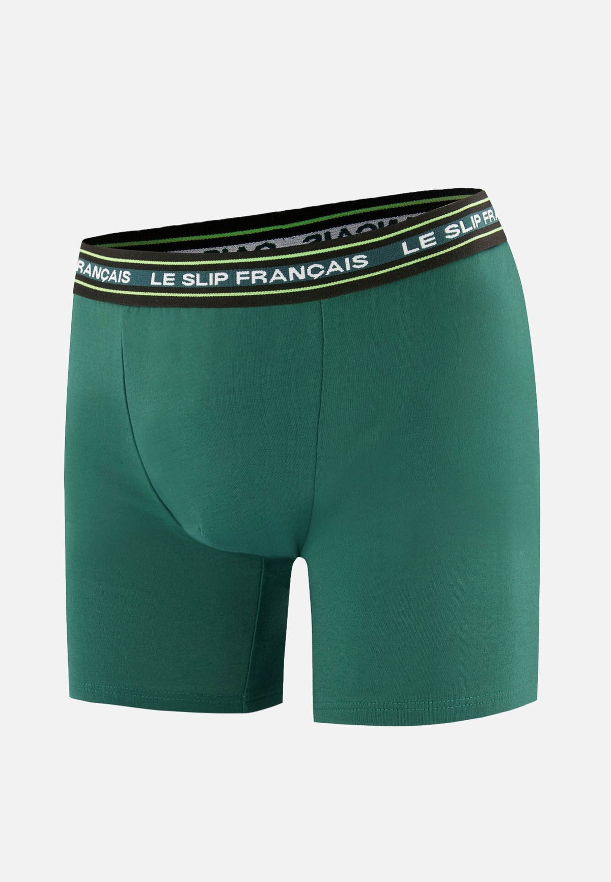 Redoutable Long Cotton Boxer Shorts - Forest Green
