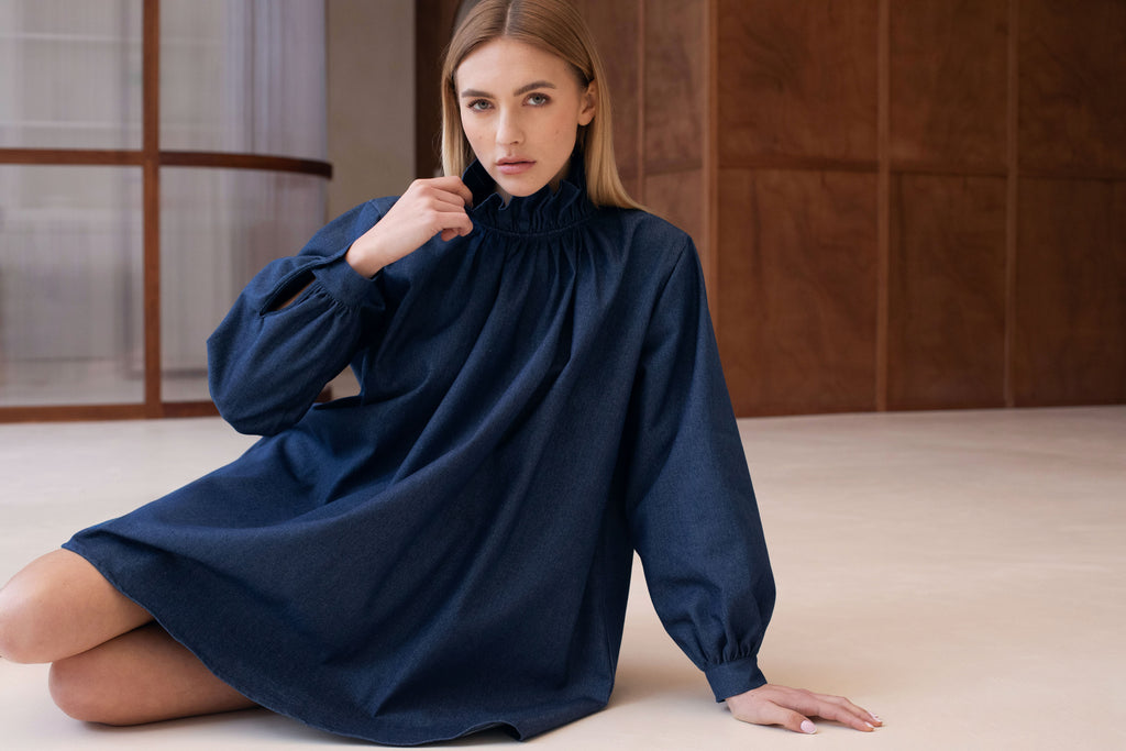Robe Le Trenet - Bleu Moyen