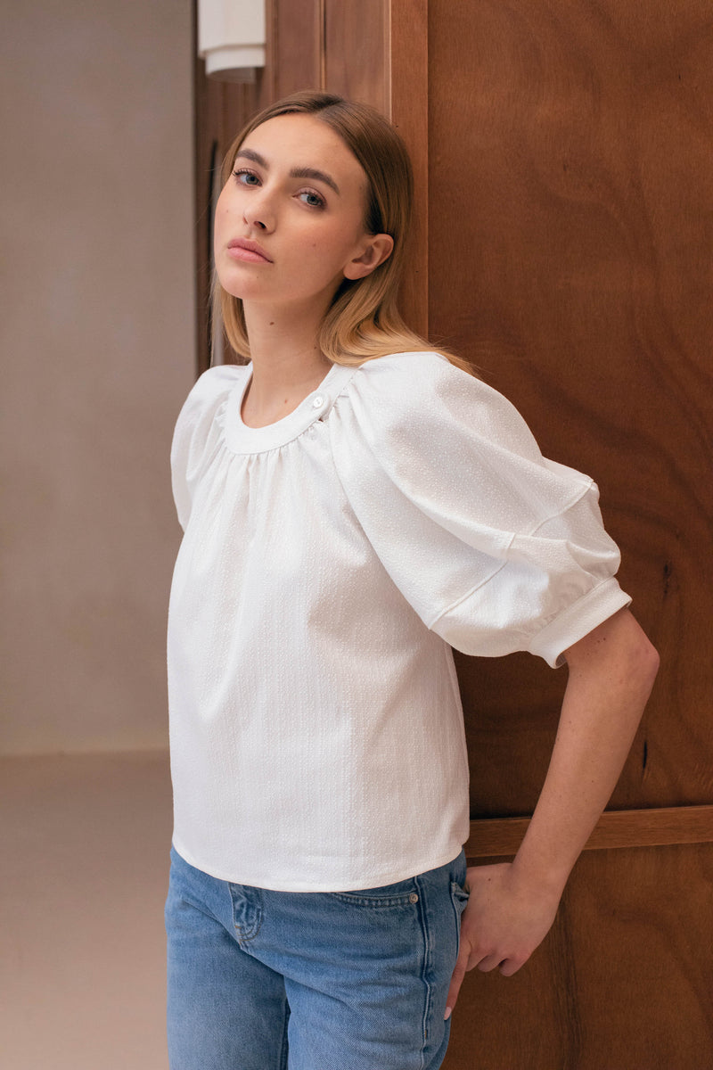 Blusa Le Botticelli Texture - Merengue