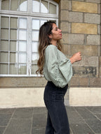 Blouse Esmée À Volants Vert Menthe