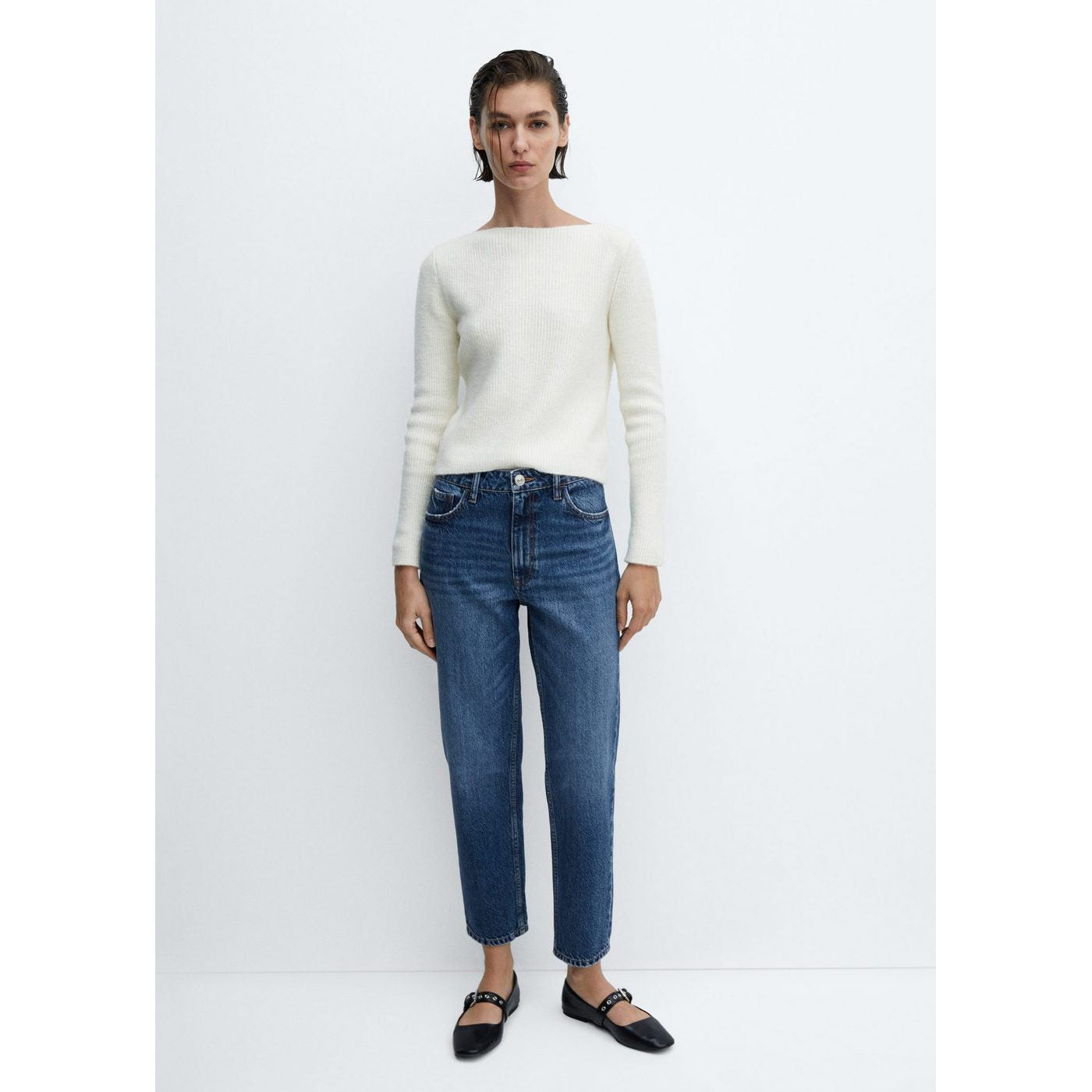 Jean Mom Taille Haute - Dark Blue