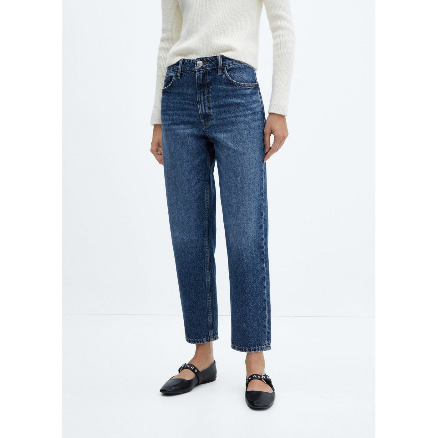 Jean Mom Taille Haute - Dark Blue