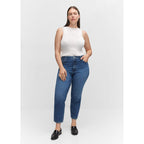 Jean Mom Taille Haute - Dark Blue