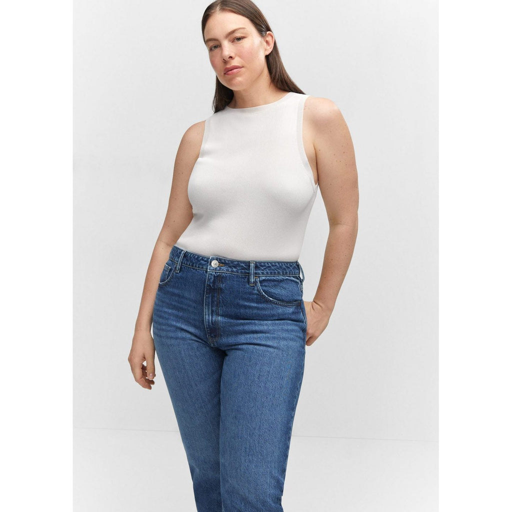 Jean Mom Taille Haute - Dark Blue