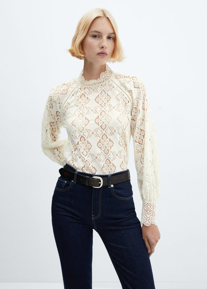 Sweet blouse - Blanc - Woman