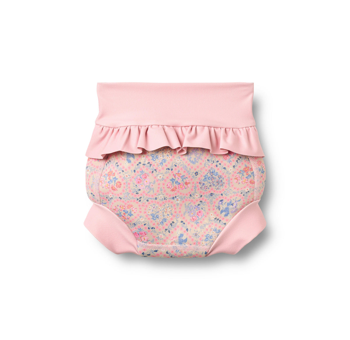 Costumino in neoprene Rita - Fiori a cuore rosa