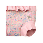 Costumino in neoprene Rita - Fiori a cuore rosa
