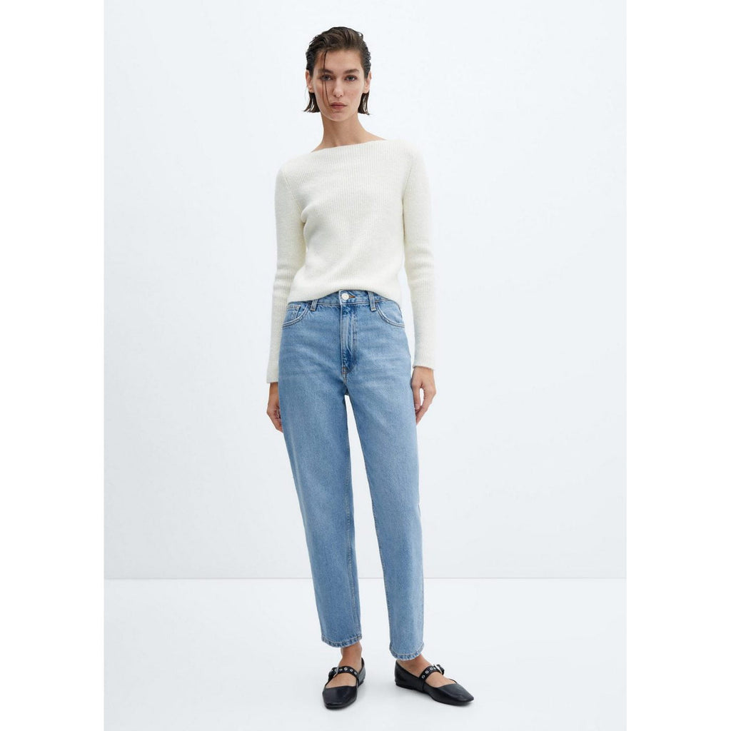 Jean Mom Talle Alto - Medium Blue