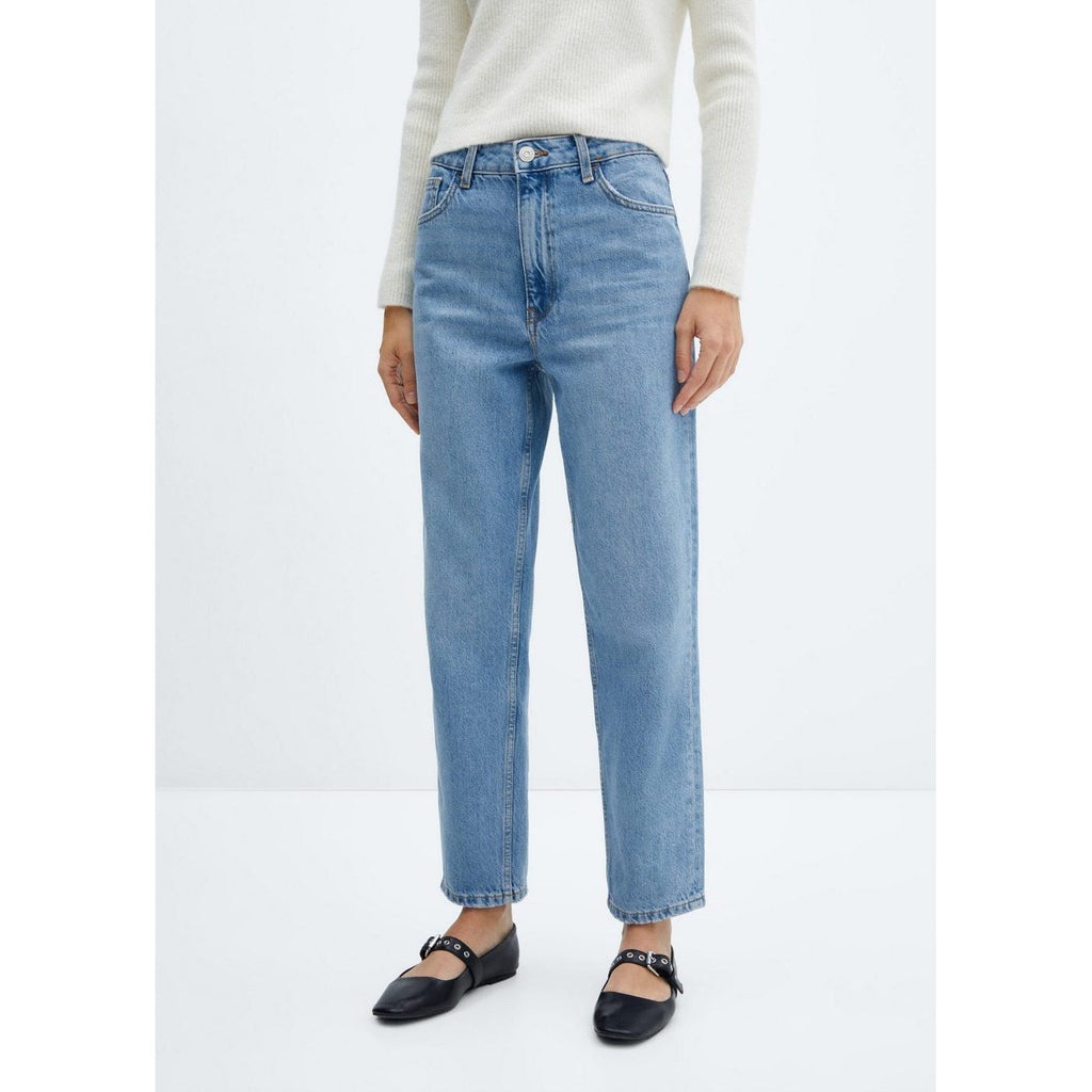 Jean Mom Talle Alto - Medium Blue
