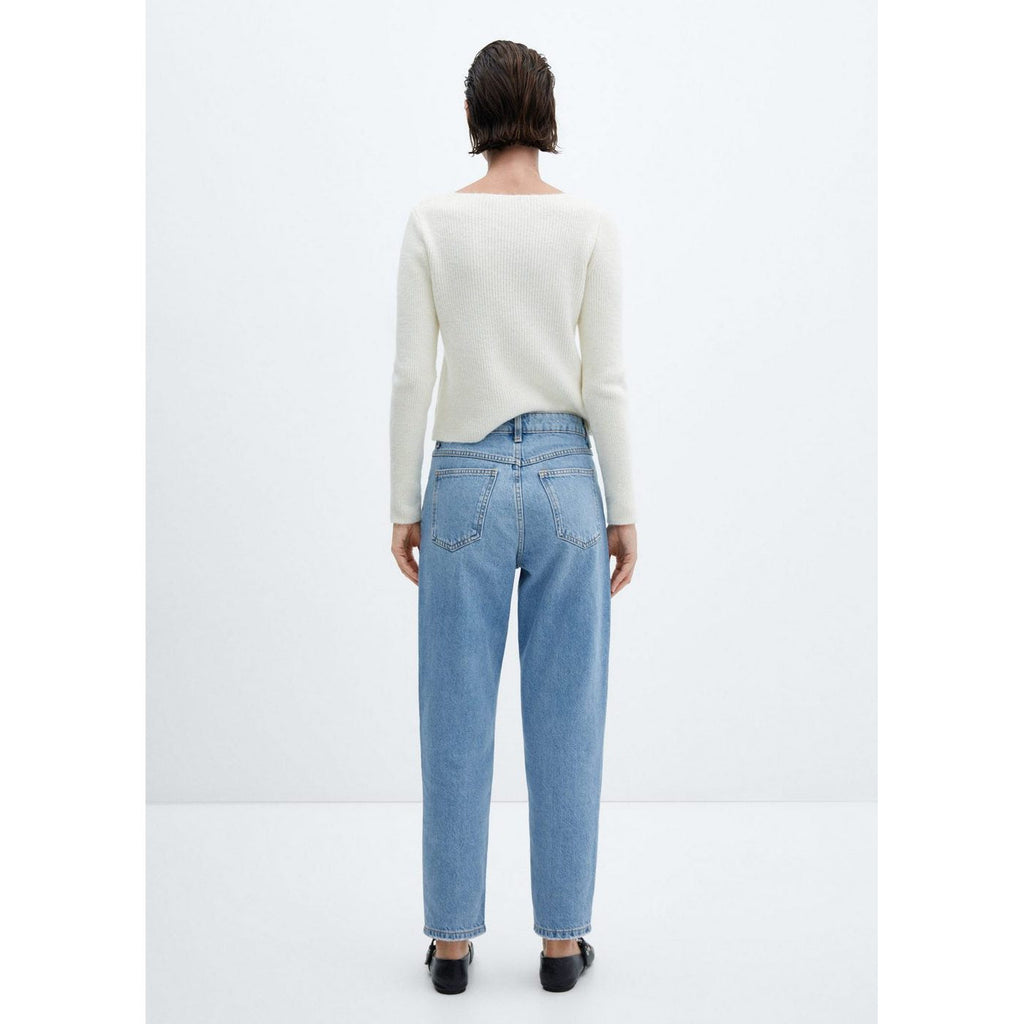 Jean Mom Talle Alto - Medium Blue