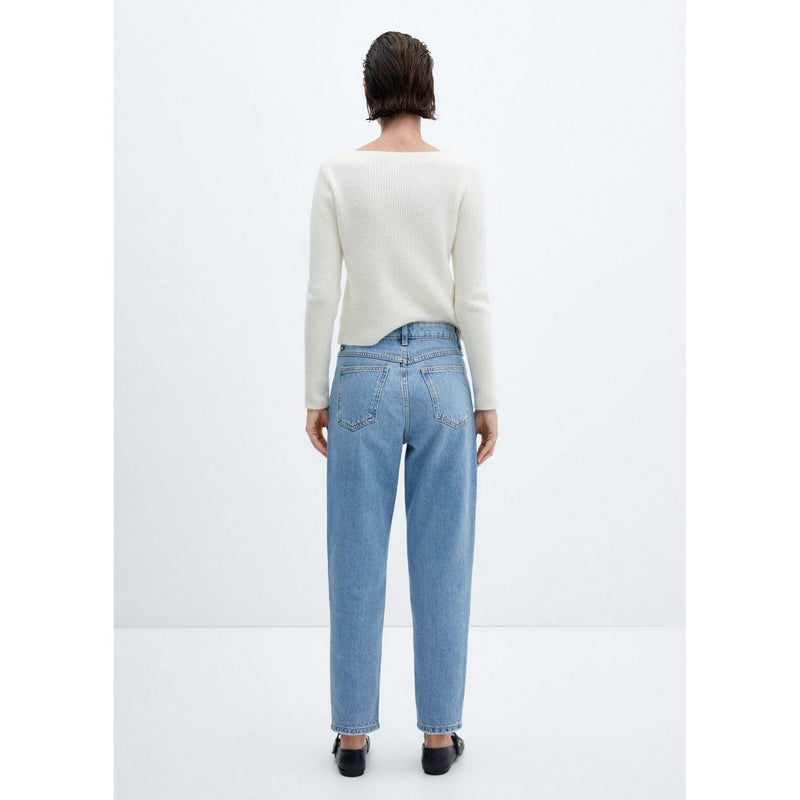 High Waisted Mom Jeans - Medium Blue