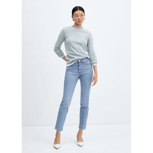 Jean Claudia Slim Crop - Medium Blue