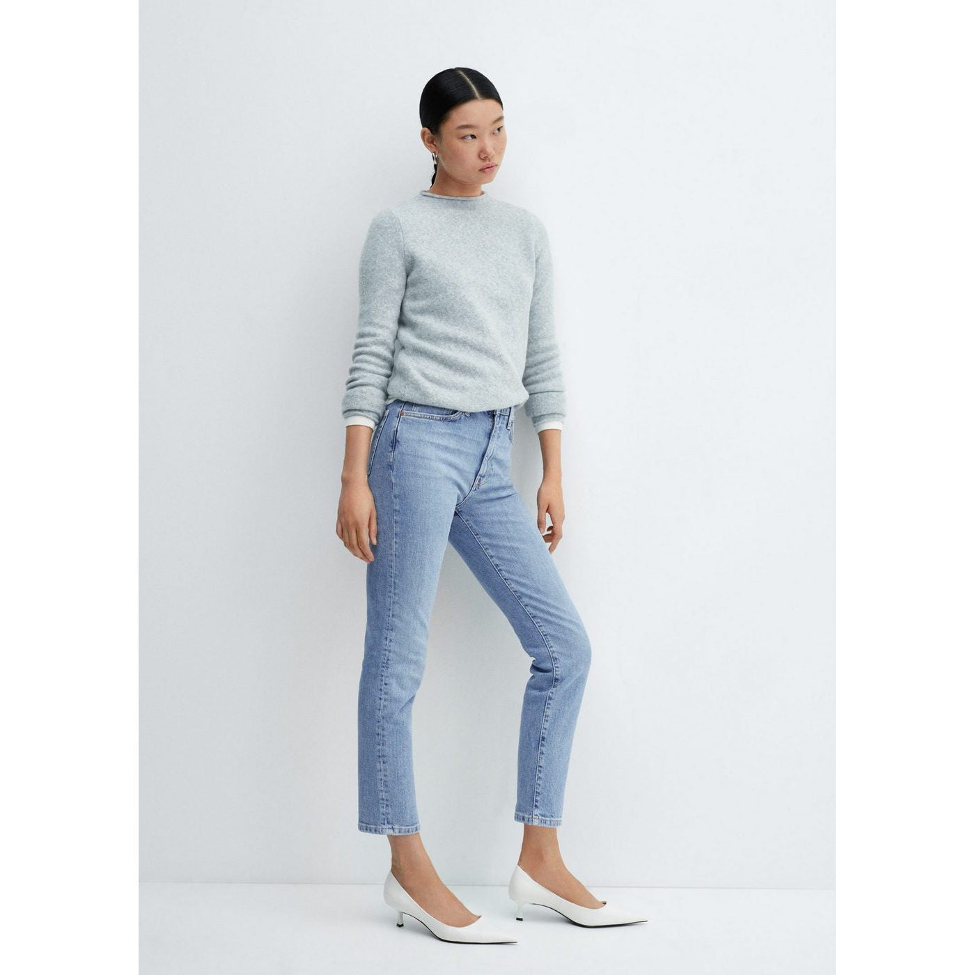 Vaqueros Slim Crop - Medium Blue