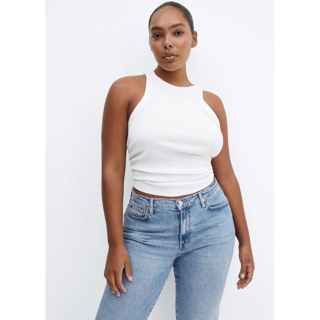 Vaqueros Slim Crop - Medium Blue