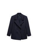 Manteau À Palme - Bleu Marine Foncé - Femme