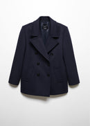 Palm Coat - Dark Navy Blue - Woman