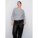 Pantalon Taille Normale Similicuir - Black