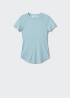 Camiseta con Detalle de Costura - Sky Blue