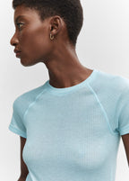 Camiseta con Detalle de Costura - Sky Blue