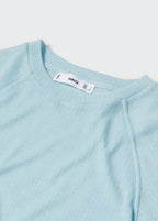 Camiseta con Detalle de Costura - Sky Blue