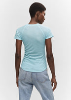 Camiseta con Detalle de Costura - Sky Blue