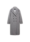 Manteau Duveteux - Gris Chiné Clair - Femme