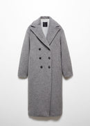 Manteau Duveteux - Gris Chiné Clair - Femme