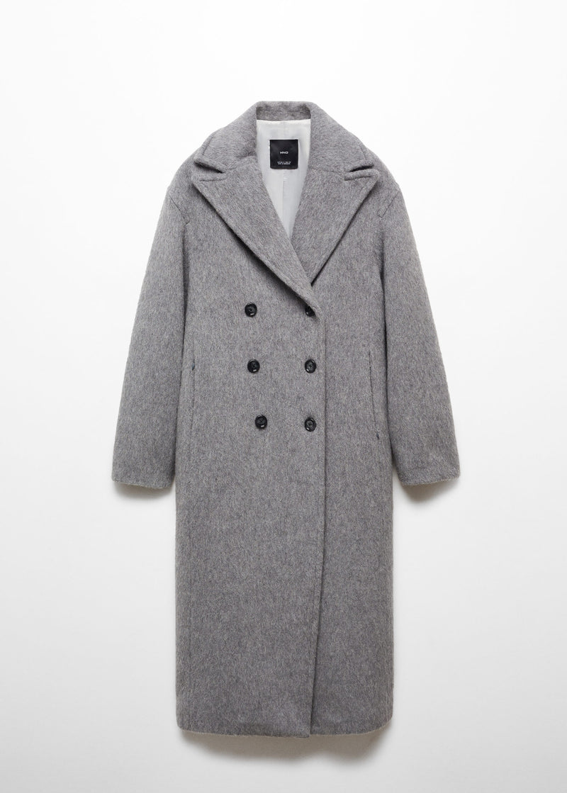 Manteau Duveteux - Gris Chiné Clair - Femme