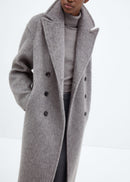 Manteau Duveteux - Gris Chiné Clair - Femme