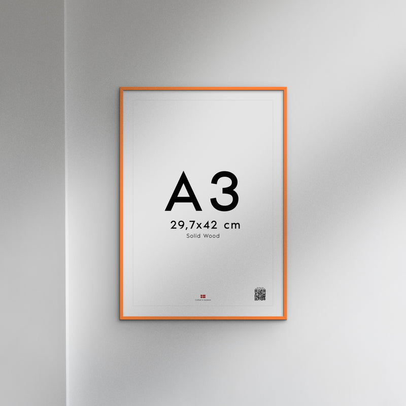 Acrylic Orange Wood Frame