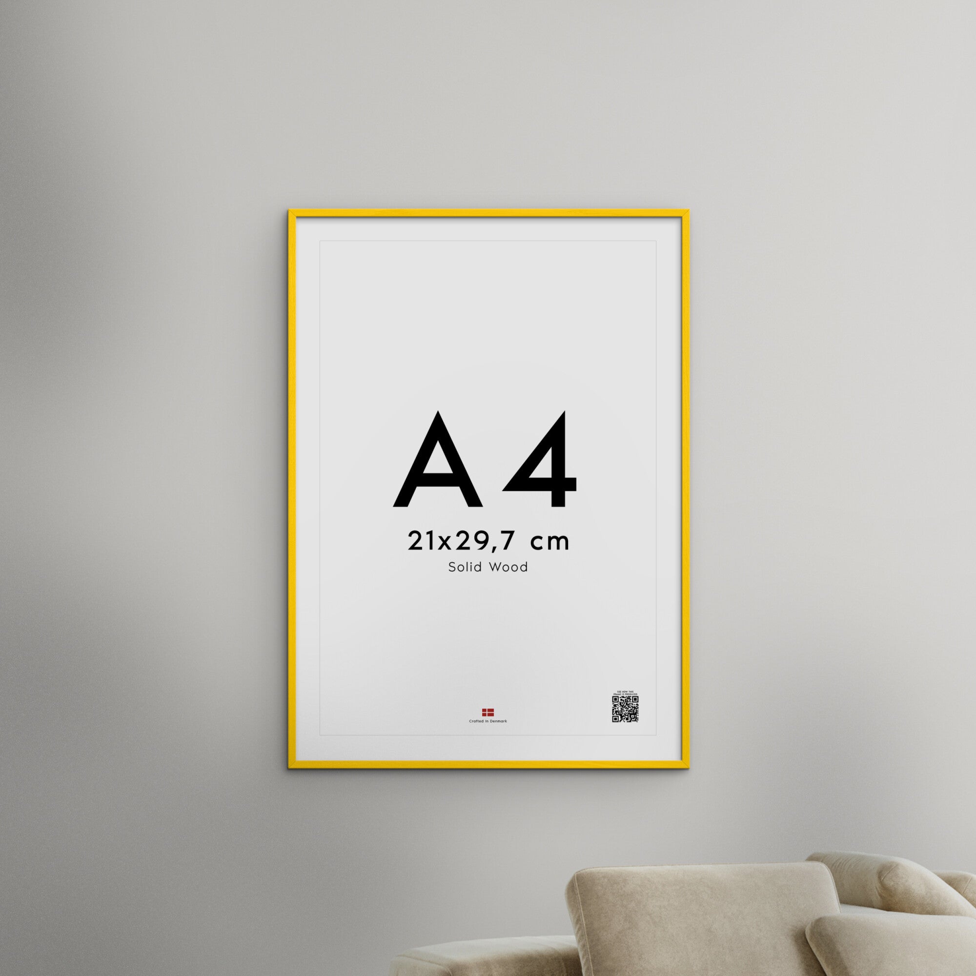 Yellow Wood Acrylic Frame