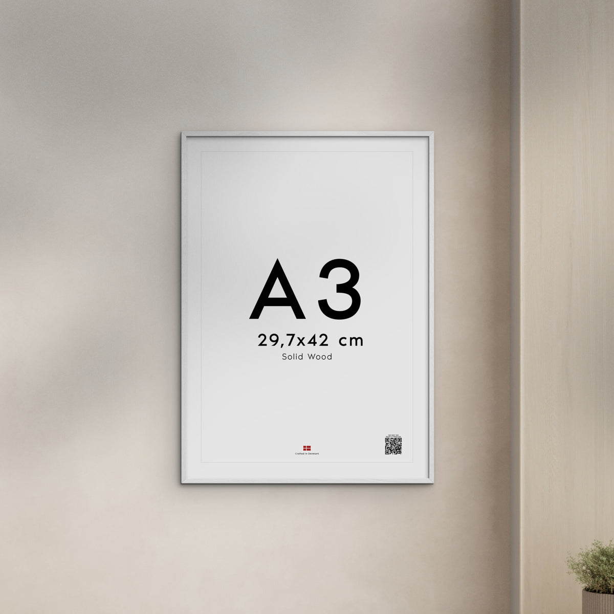 White Wood Acrylic Frame