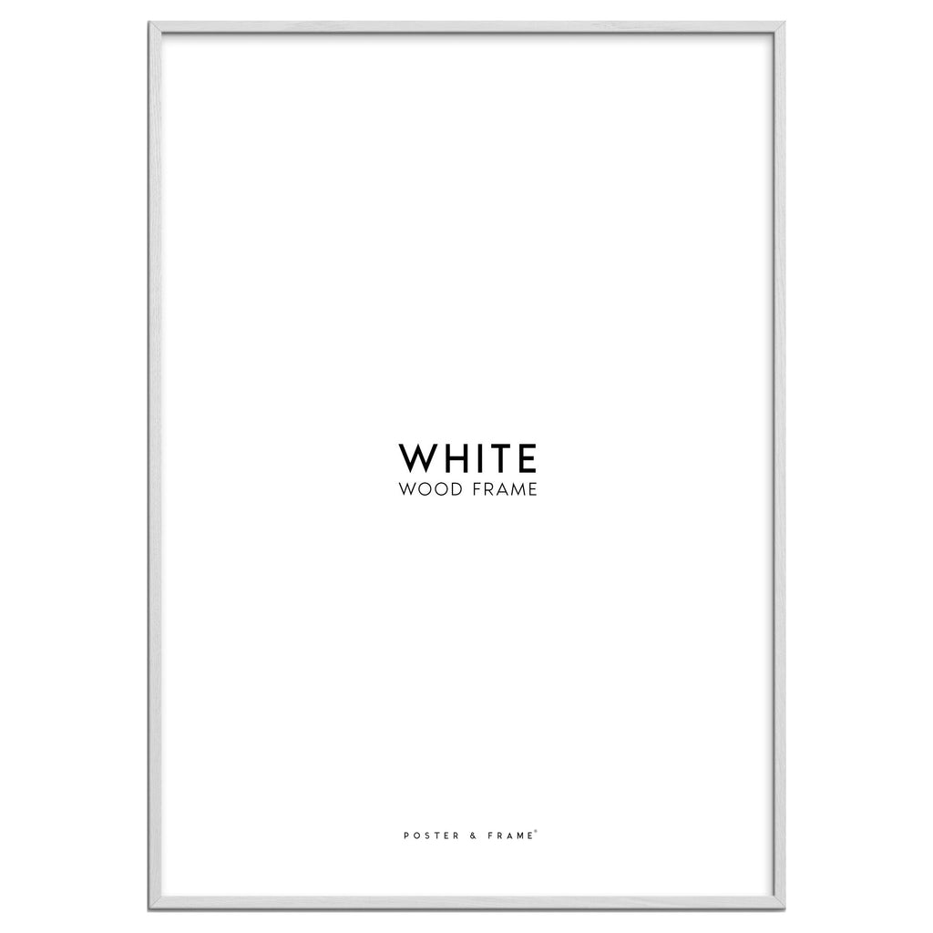 White Wood Acrylic Frame