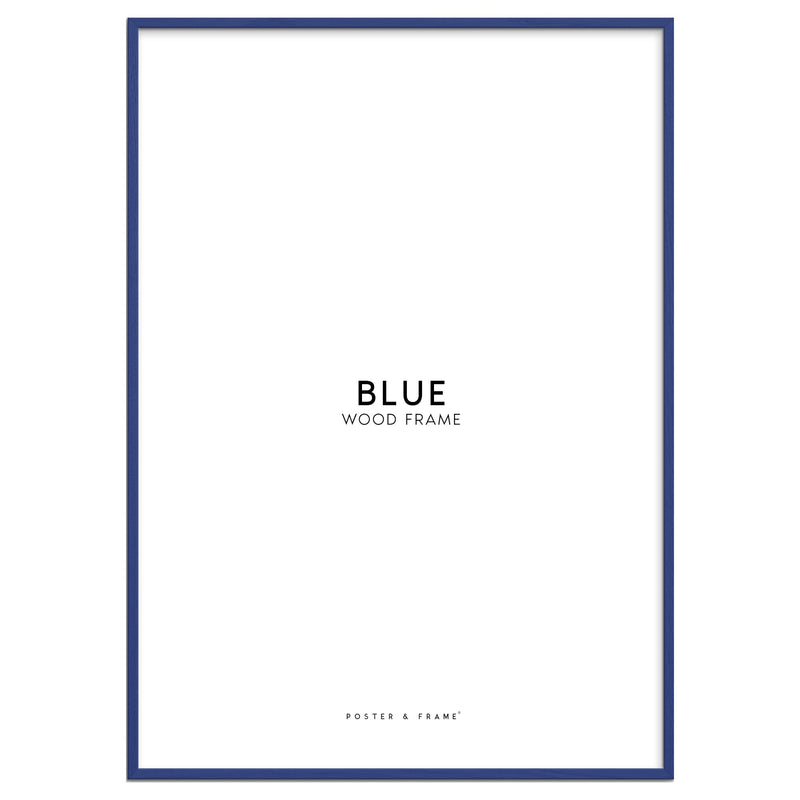 Acrylic Blue Wooden Frame