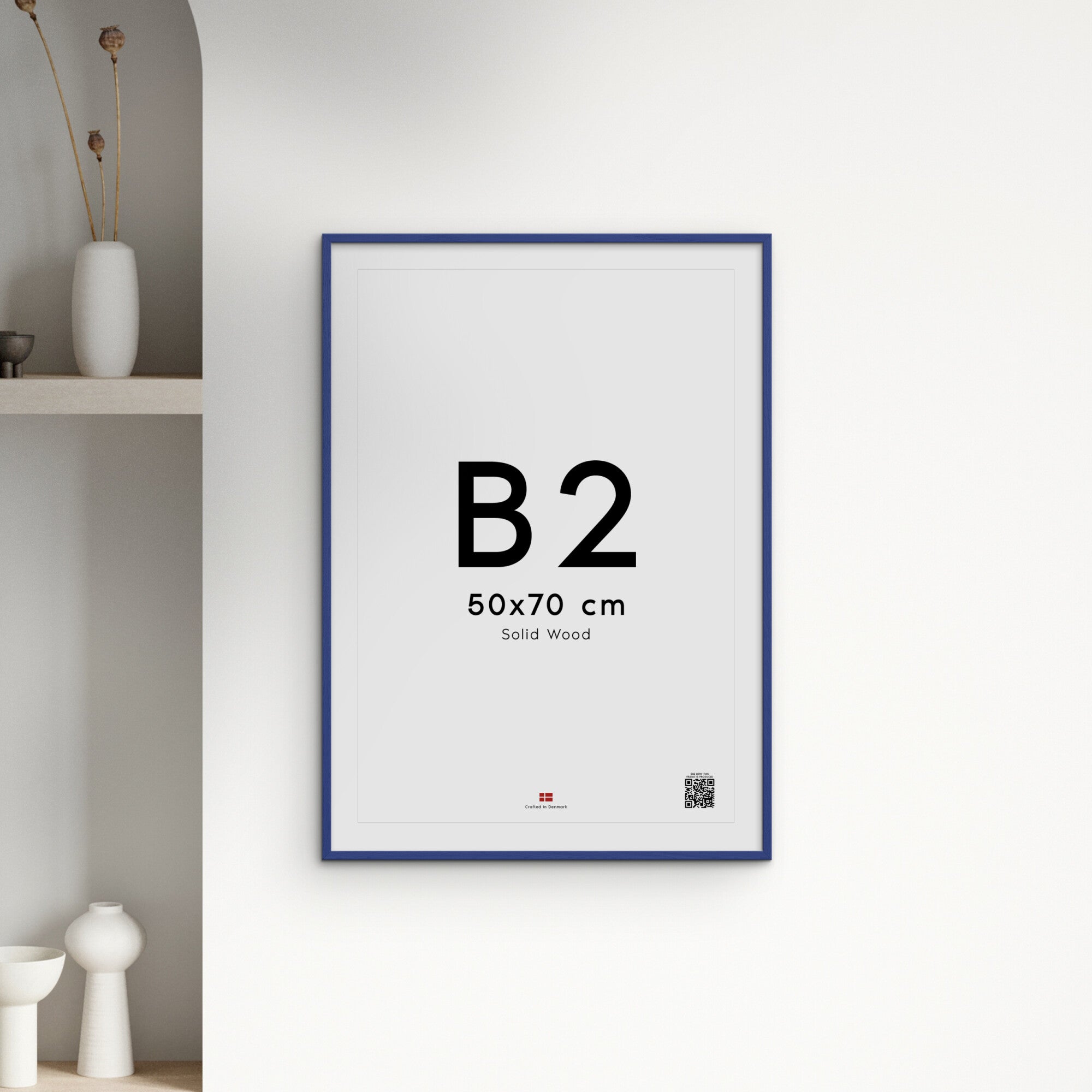 Blue Acrylic Wood Frame
