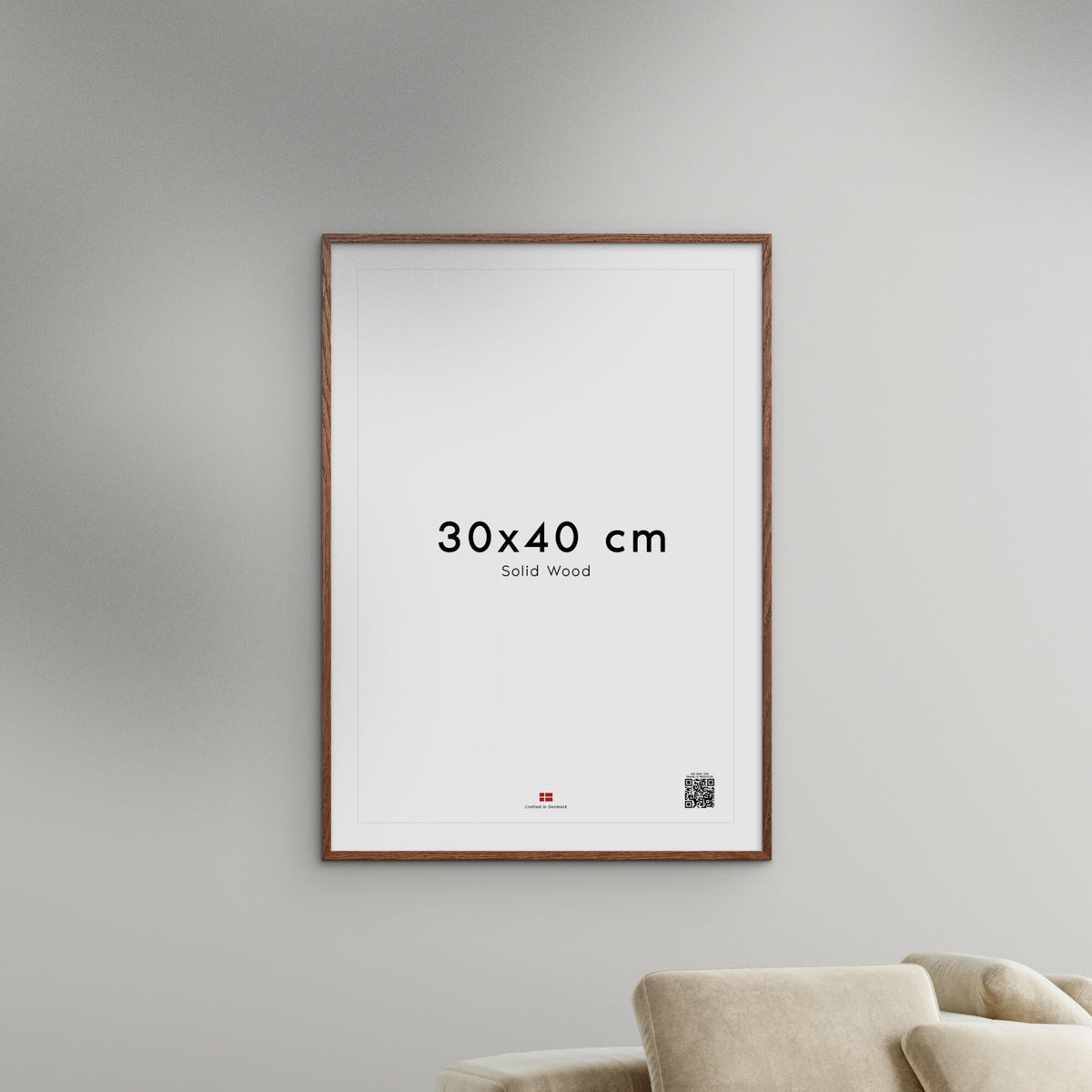 Dark Oak Wood Acrylic Frame