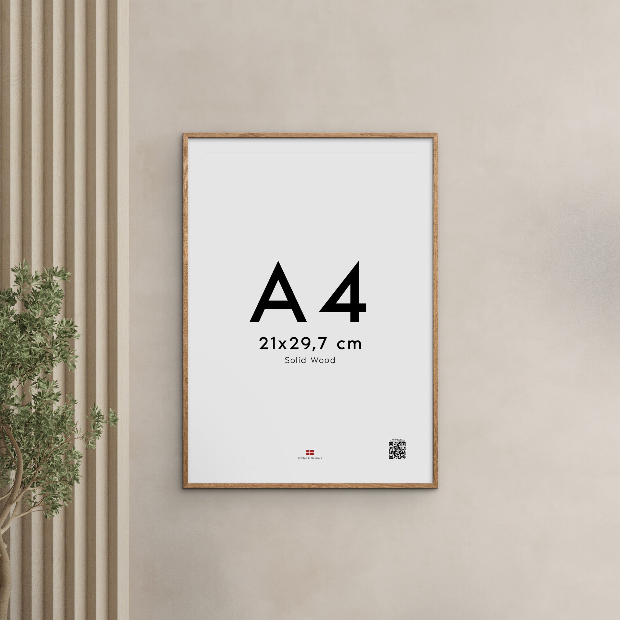 Oak Wood Acrylic Frame