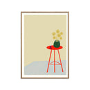 Engberg Studio - Flowers On A Red Stool
