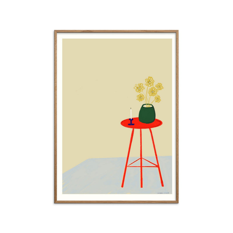 Engberg Studio - Flowers On A Red Stool