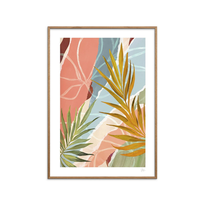 Violets Print House - Soft Tone Abstract Leaf Collage 1