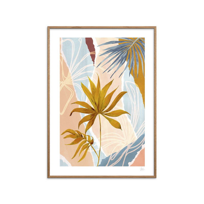 Violets Print House - Soft Tone Abstract Leaf Collage 2